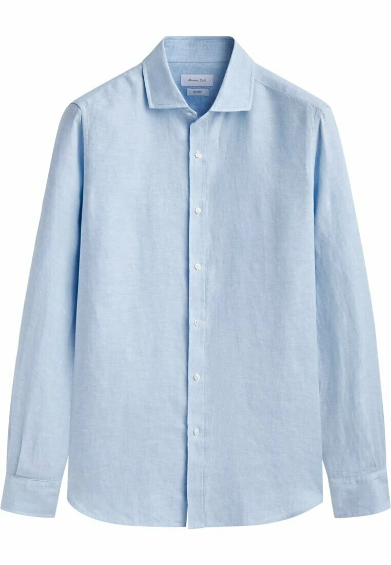 Massimo Dutti Regular Fit Textured Oxford - Formal Shirt - Light Blue 8 Massimo Dutti Regular Fit Textured Oxford - Formal Shirt - Light Blue - Image 6