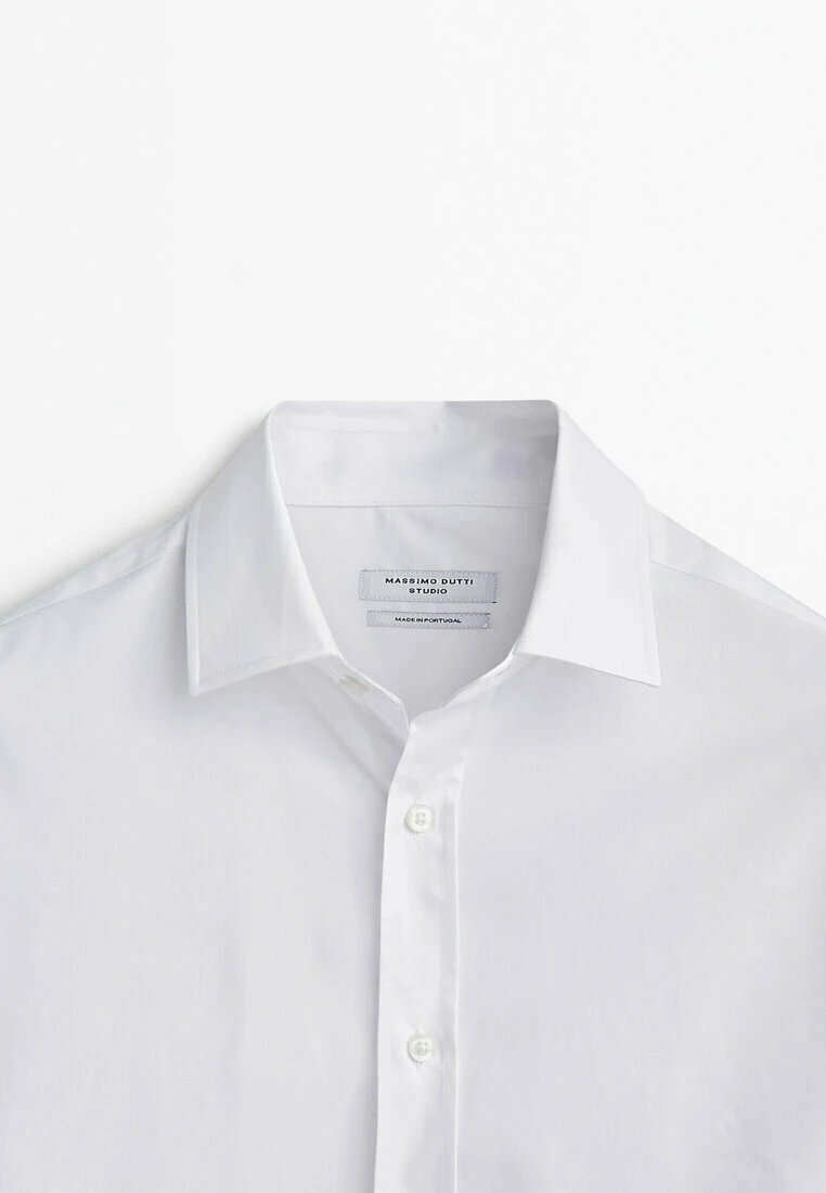 Massimo Dutti Studio-Fit - Shirt - White 7 Massimo Dutti Studio-Fit - Shirt - White - Image 5