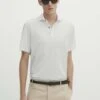 Massimo Dutti Short Sleeve Gassed- Polo Shirt - White 1 Massimo Dutti Short Sleeve Gassed- Polo Shirt - White -Massimo Dutti Shop 54b36792013647aaafcb89d87b39cb31