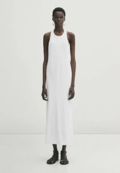 Massimo Dutti With Ring Detail At The Back - Day Dress - Beige