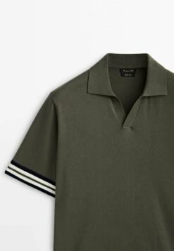 Massimo Dutti Contrast Short Sleeve - Polo Shirt - Khaki 17 Massimo Dutti Contrast Short Sleeve - Polo Shirt - Khaki -Massimo Dutti Shop 54dc997a3f7e490295d6144f54306758