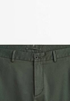 Massimo Dutti Slim-Fit Textured Ottoman- Chinos - Khaki -Massimo Dutti Shop 54dde3d9867244a4a1491d727a335a93