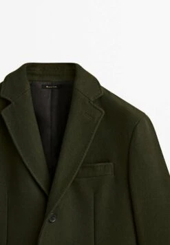 Massimo Dutti Short Coat - Dark Green -Massimo Dutti Shop 54dee852a9d54a8eb8d5c1523d6dbe89