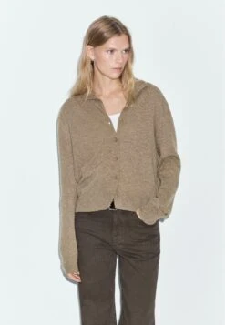 Massimo Dutti Cardigan - Mottled Green