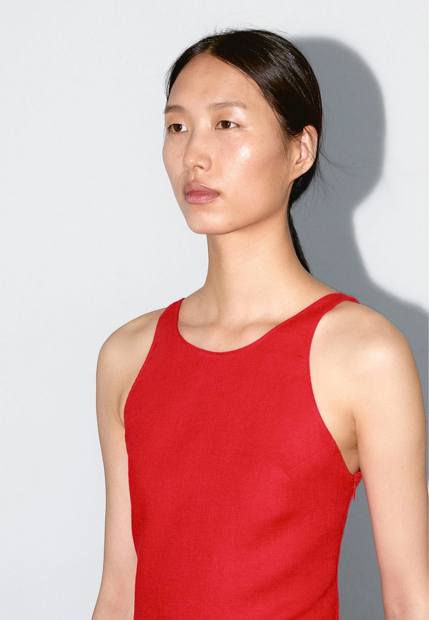 Massimo Dutti ROUND NECK MIDI - Day Dress - Red 7 Massimo Dutti ROUND NECK MIDI - Day Dress - Red - Image 5