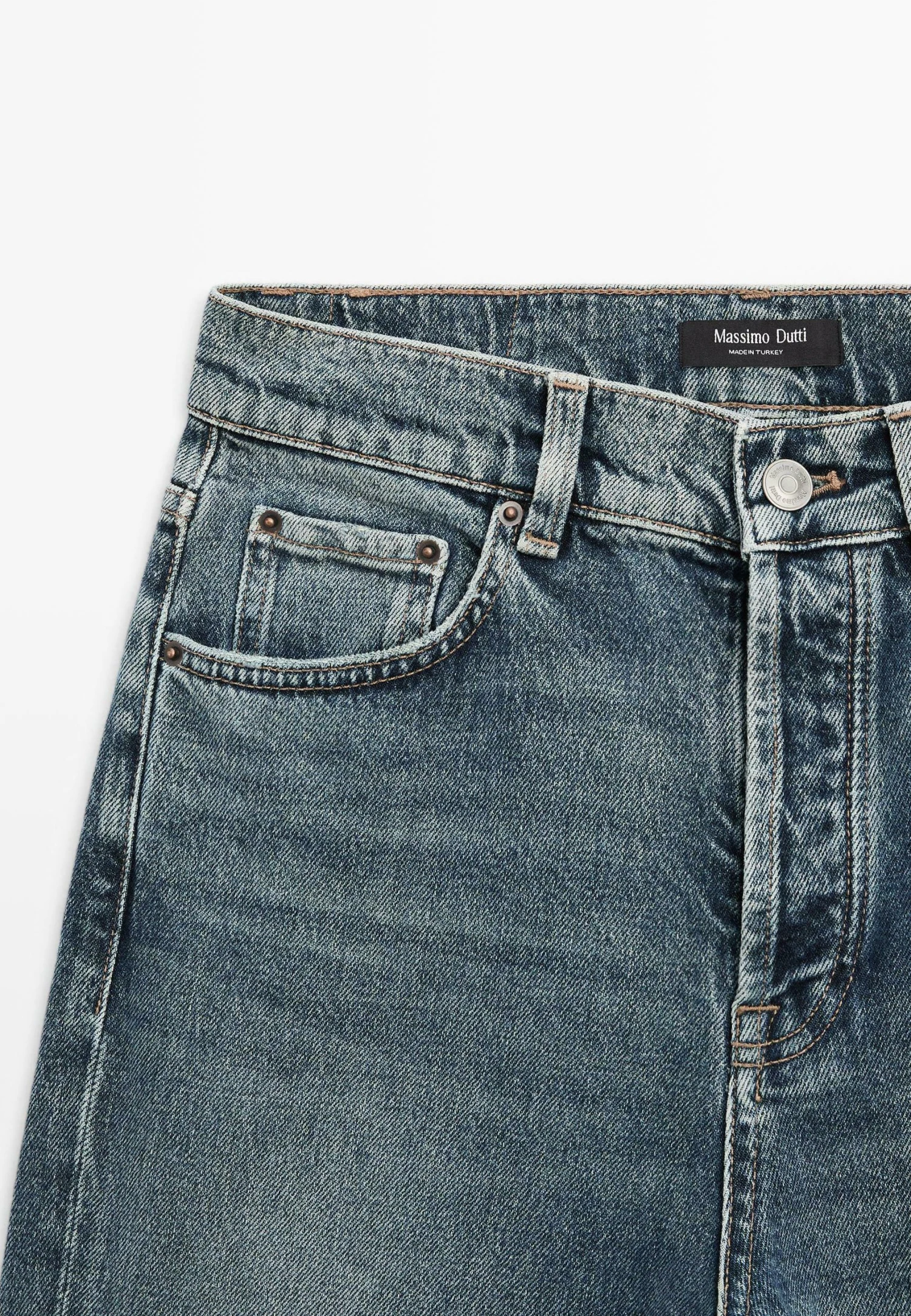 Massimo Dutti STRAIGHT-LEG HIGH-WAIST - Straight Leg Jeans - Royal Blue 12 Massimo Dutti STRAIGHT-LEG HIGH-WAIST - Straight Leg Jeans - Royal Blue - Image 10