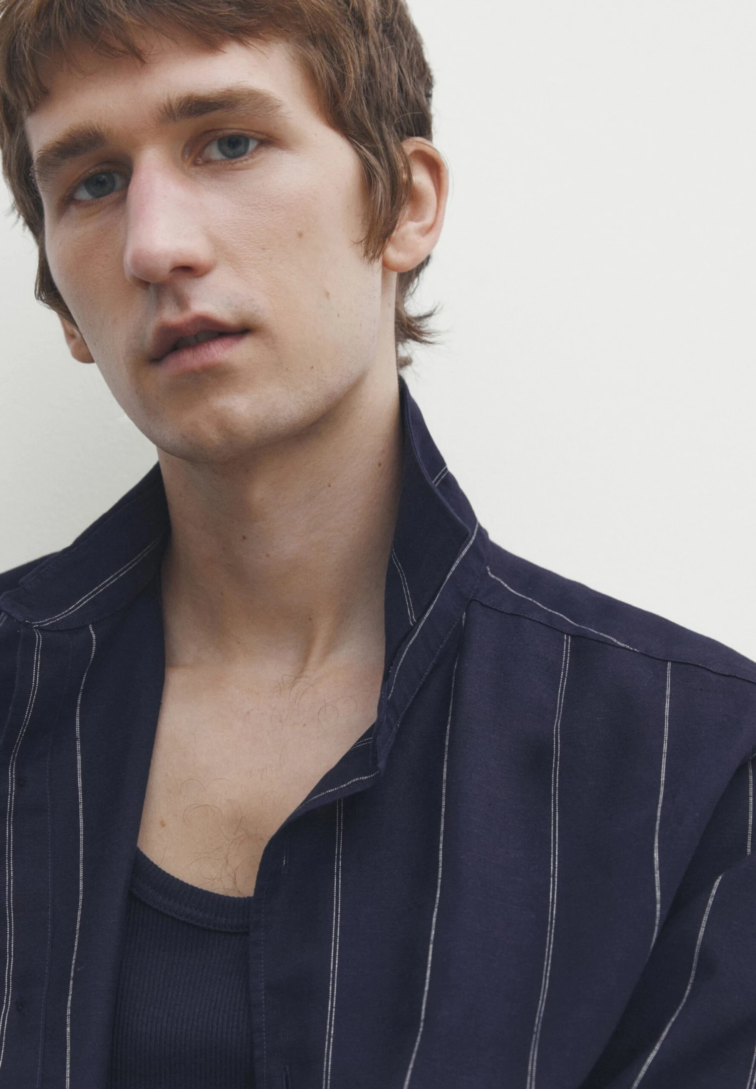 Massimo Dutti Regular Fit Wide Striped - Shirt - Dark Blue 5 Massimo Dutti Regular Fit Wide Striped - Shirt - Dark Blue - Image 3