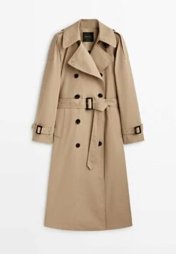 Massimo Dutti Volume With Belt- Trenchcoat - Beige -Massimo Dutti Shop 559efdbcf5ae4e4386df59cd9cf851be