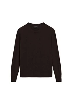 Massimo Dutti KNITTED CREW NECK SWEATER - Jumper - Dark Brown -Massimo Dutti Shop 55a36e943122418e9265efc7f2ceeda2