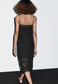 Massimo Dutti CROCHET MIDI - Day Dress - Black -Massimo Dutti Shop 55c70845302b4ccf977e503b3e8e646f