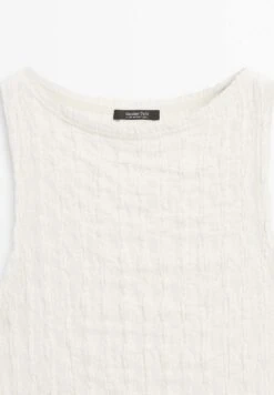 Massimo Dutti GATHERED SEMI-SHEER - Top - White -Massimo Dutti Shop 55f5e934469f4e9ebb9516731c402a91