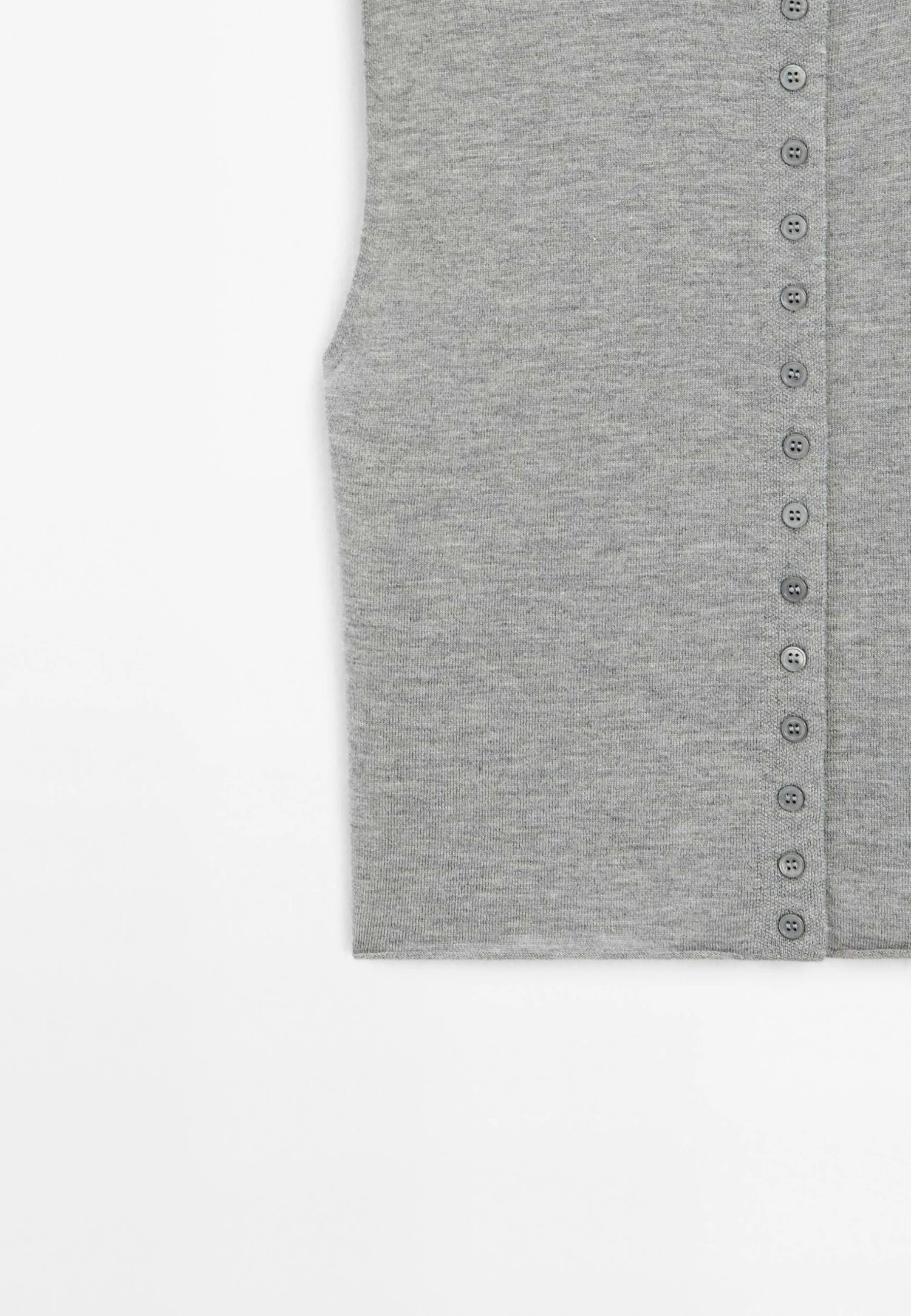 Massimo Dutti CROPPED HIGH COLLAR - Cardigan - Grey 12 Massimo Dutti CROPPED HIGH COLLAR - Cardigan - Grey - Image 10