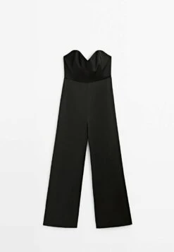 Massimo Dutti Studio Sweetheart Neckline- Jumpsuit - Black -Massimo Dutti Shop 55fd4583538f486d97a881939f38ff32