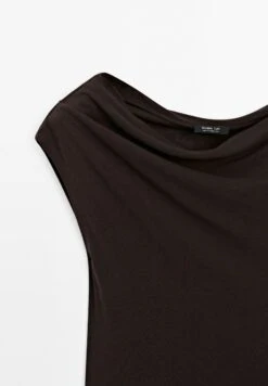 Massimo Dutti SLEEVELESS ASYMMETRIC CUT - Print T-shirt - Brown -Massimo Dutti Shop 55fd6dd8daad478c84332c4f0a484ba7