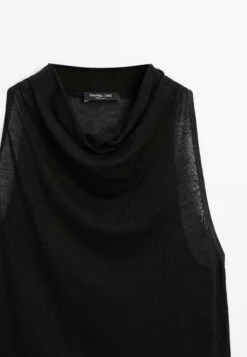 Massimo Dutti SLEEVELESS WITH DRAPED NECKLINE - Top - Black -Massimo Dutti Shop 560544ea6bf842b49eae41fc5c28e04c