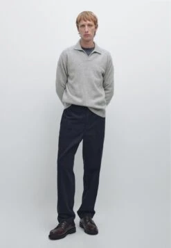 Massimo Dutti V-NECK - Long Sleeved Top - Light Grey -Massimo Dutti Shop 561d10614e4f468b860f5380a90d0d01