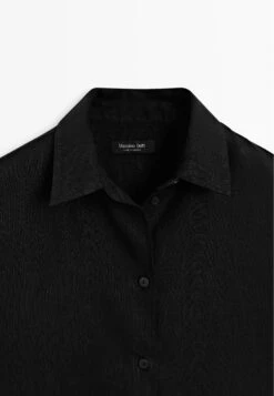 Massimo Dutti LIGHTWEIGHT FLOWING - Button-down Blouse - Black -Massimo Dutti Shop 563c4eeb69d0406e93121df3529d014f