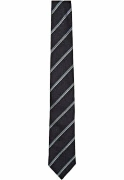 Massimo Dutti Blend Striped - Tie - Blue Black Denim