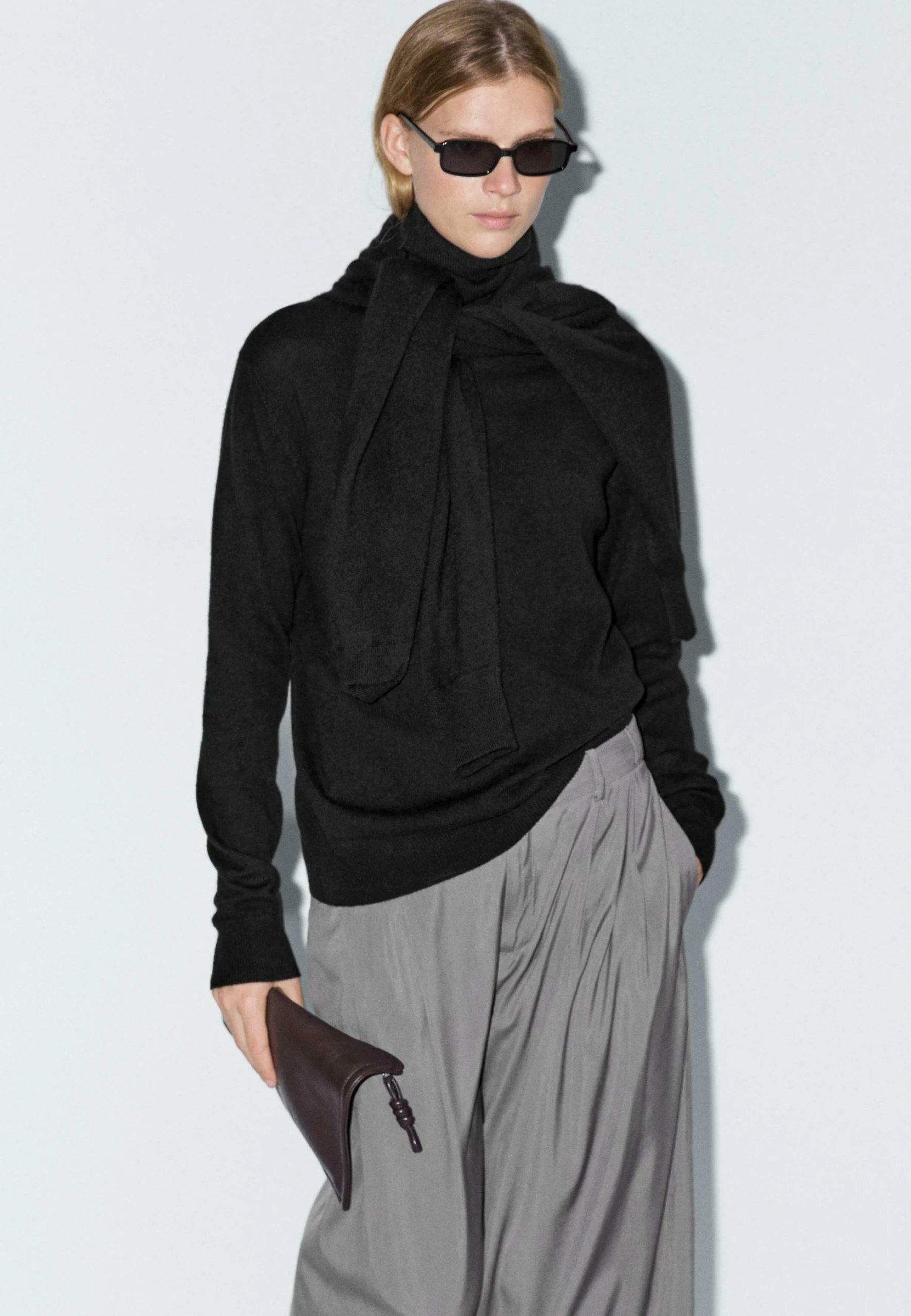 Massimo Dutti HIGH NECK - Jumper - Black 3 Massimo Dutti HIGH NECK - Jumper - Black