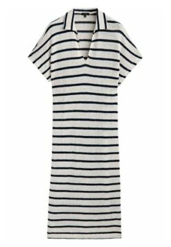 Massimo Dutti Blend Striped - Jumper Dress - Beige -Massimo Dutti Shop 5662f60fb01d419ab1fdf6cdf185a514