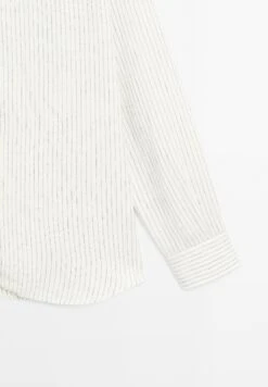 Massimo Dutti STRIPED SLIM FIT GARMENT - Shirt - White -Massimo Dutti Shop 566f404537f94fb8bffc88fff56df79d