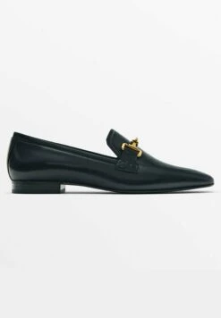 Massimo Dutti Loafers With Buckle- Slip-Ons - Black -Massimo Dutti Shop 566ffca35bfd4be3a3b5da1d5915babb