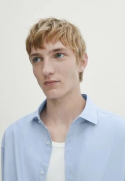 Massimo Dutti Barré Extra-Fine- Shirt - Light Blue -Massimo Dutti Shop 568beddbab384ff98d776f77fa21cef3