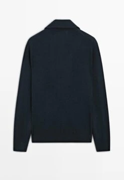 Massimo Dutti ZIP-UP HIGH NECK - Cardigan - Dark Blue -Massimo Dutti Shop 56a6179c16d84b4cb5ad1074df2eadbe
