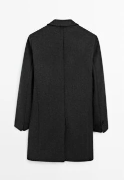 Massimo Dutti LONG WITH LAPEL COLLAR - Classic Coat - Dark Grey -Massimo Dutti Shop 56c8ba65be444b98ba96be7e8b9608f0