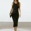Massimo Dutti MIDI WITH LOW-CUT BACK - Cocktail Dress / Party Dress - Black -Massimo Dutti Shop 56d57e475b6e4c698b3cf053f8e5836b