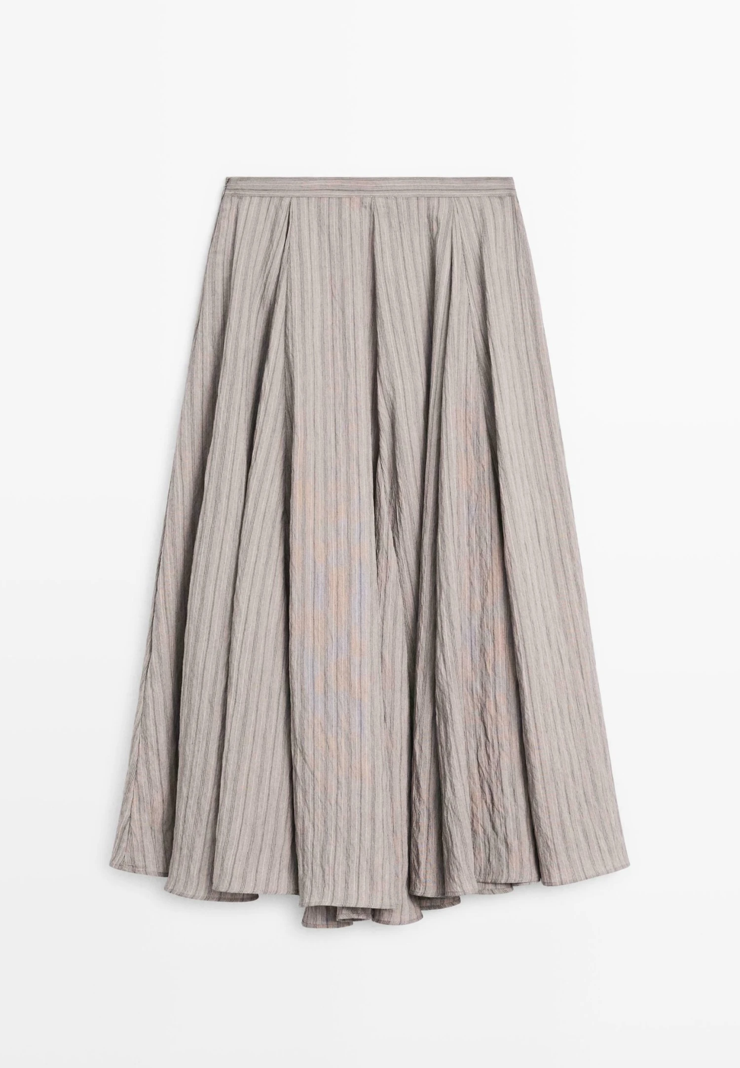 Massimo Dutti STRIPED FLARED MIDI - A-line Skirt - Grey 9 Massimo Dutti STRIPED FLARED MIDI - A-line Skirt - Grey - Image 7