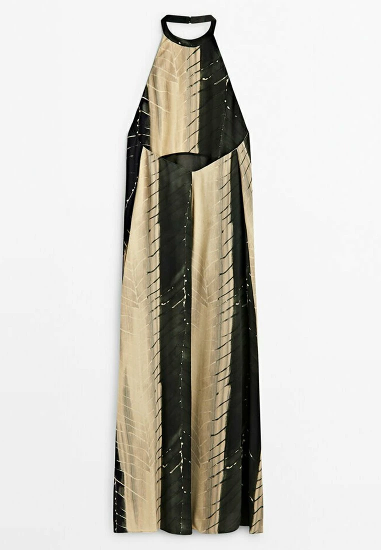 Massimo Dutti Traces Printed - Maxi Dress - Green 9 Massimo Dutti Traces Printed - Maxi Dress - Green - Image 7