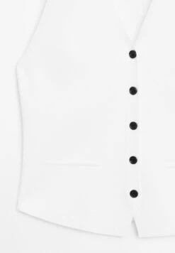 Massimo Dutti CONTRAST BUTTONS - Waistcoat - White -Massimo Dutti Shop 5711f685aadf4d4bb30c8f7161a4ee44