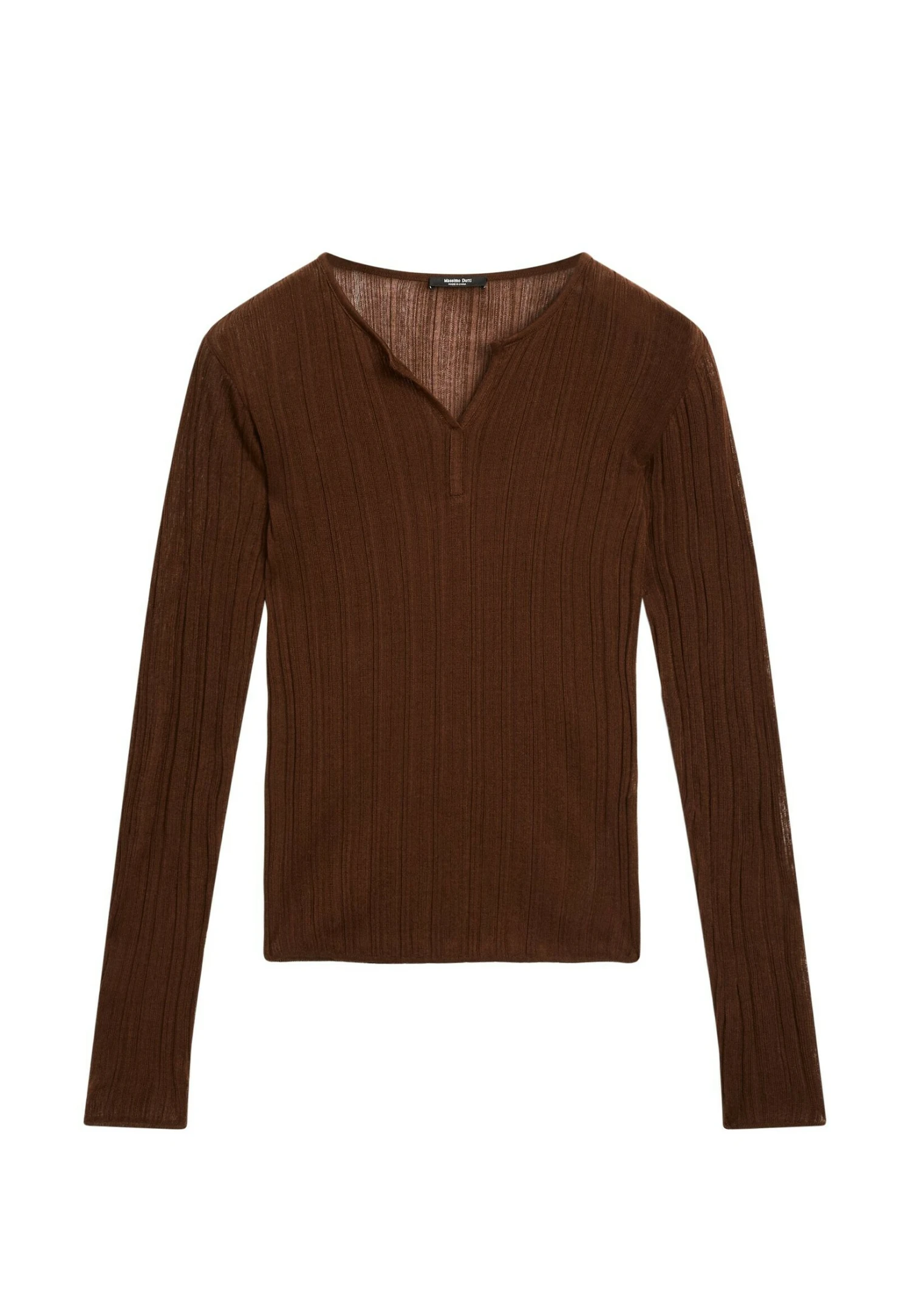 Massimo Dutti LONG SLEEVE RIBBED - Top - Bordeaux 6 Massimo Dutti LONG SLEEVE RIBBED - Top - Bordeaux - Image 4