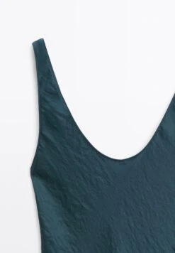 Massimo Dutti STRAPPY ROUND NECK - Day Dress - Mottled Dark Green -Massimo Dutti Shop 577b364200ea4eaf89a6a052f5a9007b