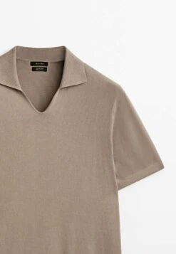 Massimo Dutti Milano Short Sleeve- Polo Shirt - Brown -Massimo Dutti Shop 579011b885fa45d9ba3ea002f256c76d