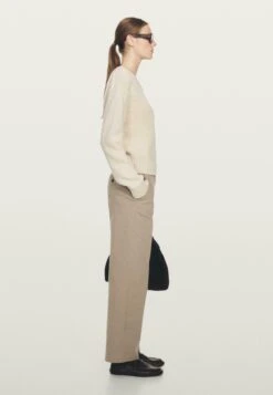 Massimo Dutti STRAIGHT - Trousers - Beige -Massimo Dutti Shop 57973b34d1e840a89e0885a849d471ba