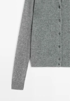 Massimo Dutti KNITTED CREW NECK - Cardigan - Grey -Massimo Dutti Shop 5835bc7c698546558adb9f2ee1cc24e9