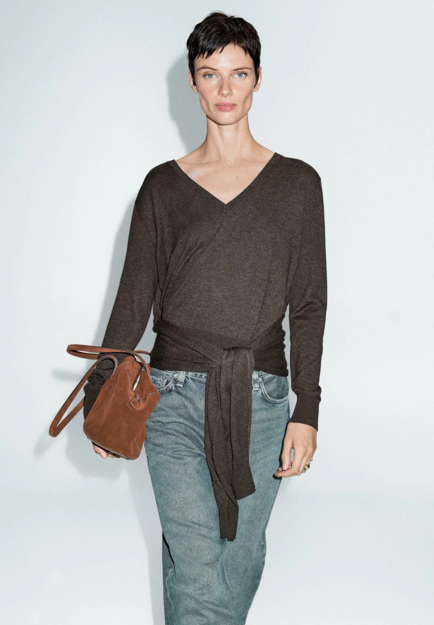 Massimo Dutti WITH MULTIWAY SLEEVES - Jumper - Dark Brown 3 Massimo Dutti WITH MULTIWAY SLEEVES - Jumper - Dark Brown