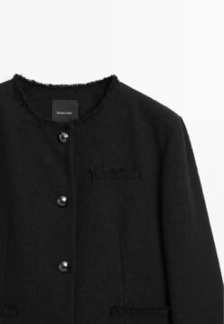 Massimo Dutti CROPPED CREW NECK WITH POCKETS - Light Jacket - Black -Massimo Dutti Shop 585560ffb54746fba212bd9911d0c6f1