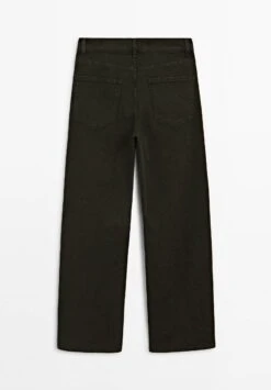 Massimo Dutti HIGH-WAIST WIDE-LEG - Wide Leg - Khaki -Massimo Dutti Shop 586e8e6bd3ad4d1d8cb7cf9052cb3d9f