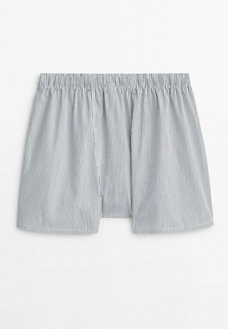 Massimo Dutti Striped - Boxer Shorts - Blue Denim 4 Massimo Dutti Striped - Boxer Shorts - Blue Denim - Image 2