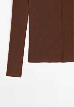 Massimo Dutti WITH SEAM DETAIL - Long Sleeved Top - Dark Brown -Massimo Dutti Shop 589a8e0339b34a8ab031cb13402c50a4