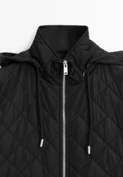 Massimo Dutti LONG WATER-REPELLENT OVERSIZE - Winter Coat - Black -Massimo Dutti Shop 58d8ea089ee341eb9c0347f298e692a2