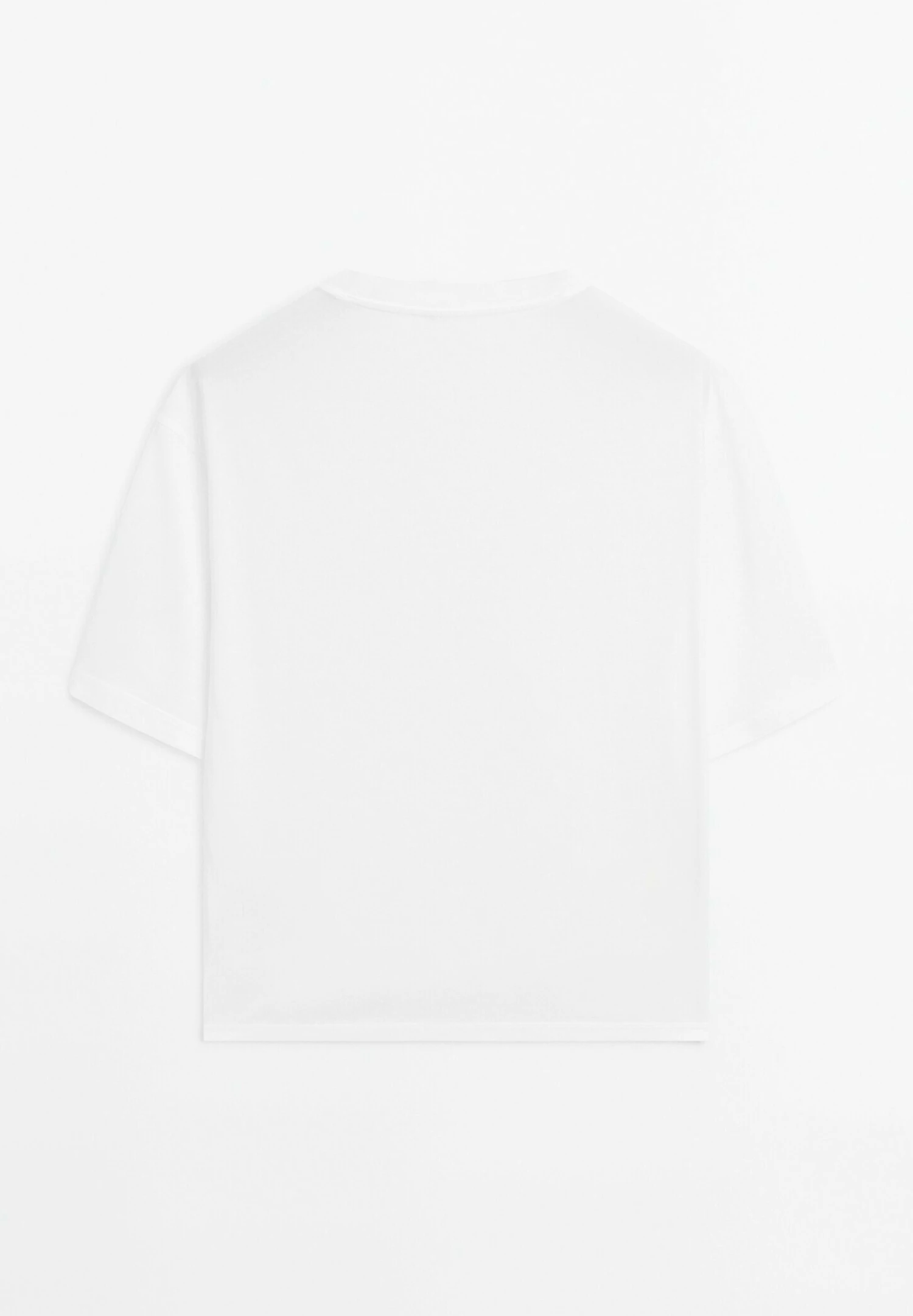 Massimo Dutti OVERSIZE WITH SEAM DETAIL - Basic T-shirt - White 9 Massimo Dutti OVERSIZE WITH SEAM DETAIL - Basic T-shirt - White - Image 7