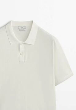 Massimo Dutti Studio - Blend - Polo Shirt - Beige -Massimo Dutti Shop 58e43018408645c1a73a278c736e794a