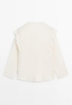 Massimo Dutti FLOWING GARMENT WITH RUFFLES - Blouse - White -Massimo Dutti Shop 58e5a8be942f40fc9892ce6ffd4094a6