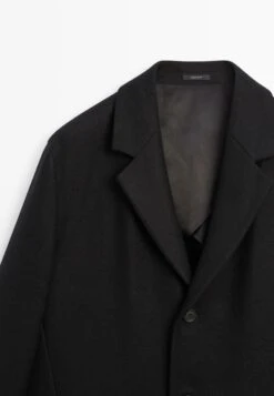 Massimo Dutti LONG WITH LAPEL COLLAR - Classic Coat - Black -Massimo Dutti Shop 5907d3570657436d9e6923ec6352109c