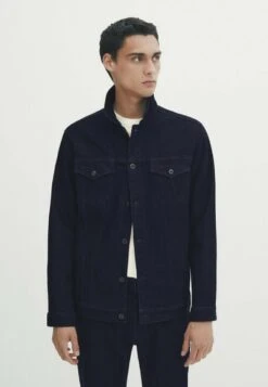 Massimo Dutti Rinse Wash Co-Ordinated Trucket - Denim Jacket - Blue