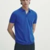 Massimo Dutti Short Sleeve - Polo Shirt - Dark Blue -Massimo Dutti Shop 592c1684bdae4aec8faef1a212189d3f
